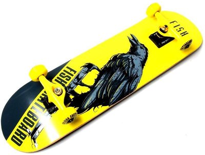 Професійний скейтборд (Скейт) з канадського клена Fish Skateboard "Raven" фото 1