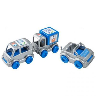Игровой набор машинок Kid cars Полиция 9 см синий 39548 фото 1