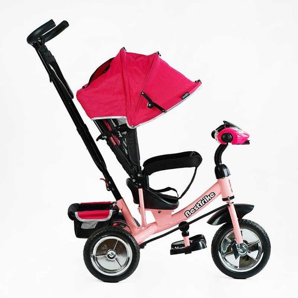 Детский трехколесный велосипед Best Trike интерактивный EVA колеса красный с розовой базой 6588 / 63-768 фото 2