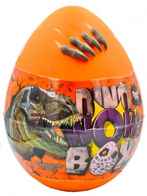 Яйце - сюрприз для хлопчиків Danko Toys Dino WOW (рос) помаранчевий DWB-01-01 фото 1
