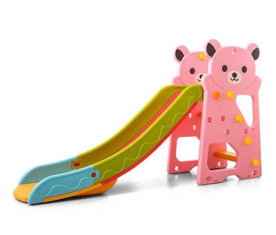 Пластиковая детская горка Toti "Мишка" розовая 140 см T - 40502 фото 1
