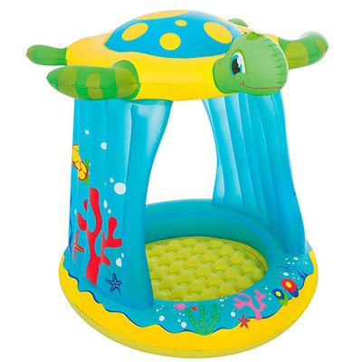 Детский надувной бассейн Bestway Черепаха с навесом 127х102х99см объем 26л BW 52219 фото 1