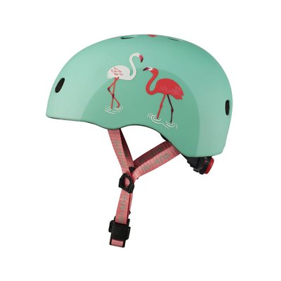 Защитный шлем премиум MICRO с LED габаритами размер M 52–56 cm Фламинго фото 1