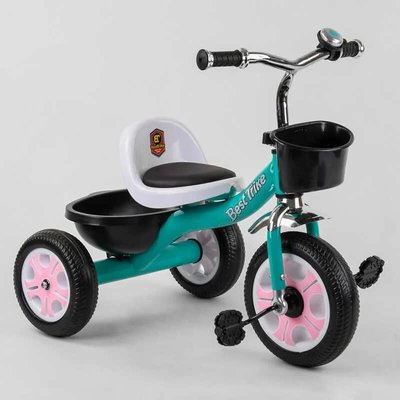 Детский трехколесный велосипед Best Trike EVA колеса бирюзовый LM-7309 фото 1