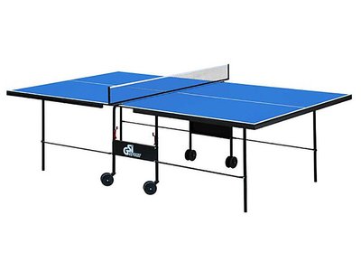 Теннисный стол передвижной GSI Sport Athletic Strong Gk-3 с аксессуарами 274х152 см ЛДСП синий фото 1