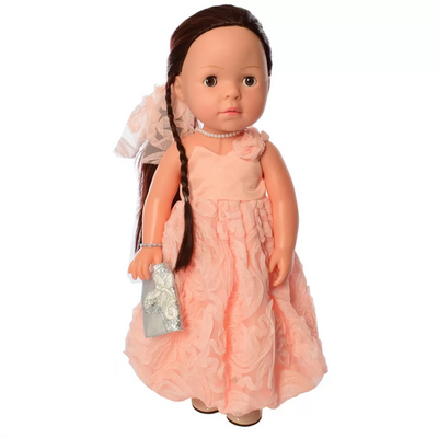 Интерактивная кукла Limo Toy 38 см обучает странам и цифрам в розовом платье M 5413-16-2 фото 1