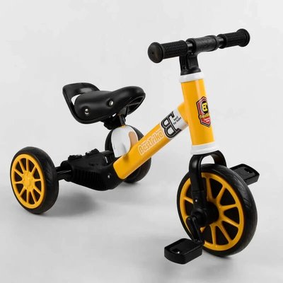 Детский трехколесный велосипед - трансформер Best Trike EVA колеса, функция беговела оранжевый 71616 фото 1