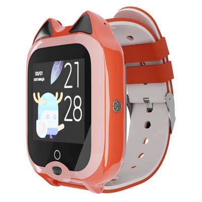 Детские водонепроницаемые GPS часы MYOX MX-58UW (4G) оранжевые с видеозвонком фото 1