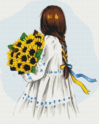 Картина по номерам BrushMe серии Патриот "Цветы Украины ©Alla Berezovska" 40х50см BS53075 фото 1