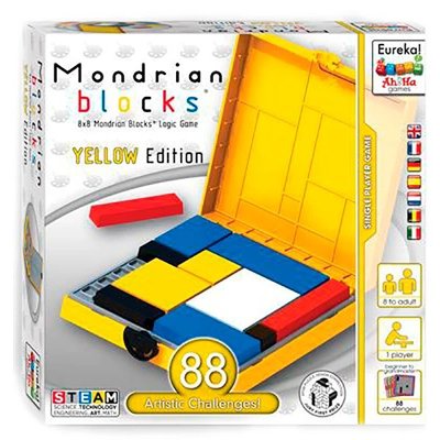 Головоломка Блоки Мондриана Eureka Ah!Ha Games желтый Mondrian Blocks yellow 473556 RL-KBK фото 1
