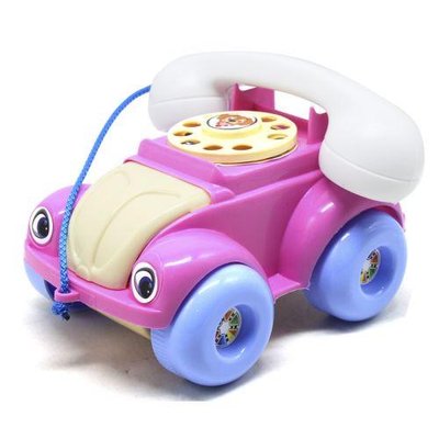 Детская ручная каталочка-машинка Maximus "Телефон" синяя 5106 фото 1
