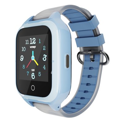 Детские водонепроницаемые GPS часы MYOX MX-55BW (4G) голубые с видеозвонком фото 1