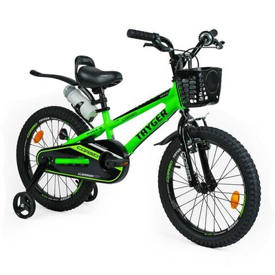 Велосипед дитячий двоколісний 18" CORSO Tayger алюмінієва рама доп колеса зелений TG-14763 фото 1