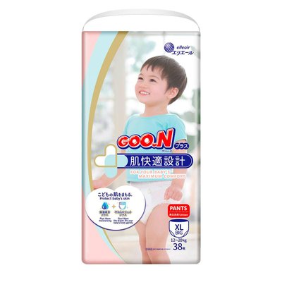 Трусики-підгузки японські GOO.N Plus для дітей 12-20 кг (розмір Big (XL), унісекс, 38 шт) фото 1
