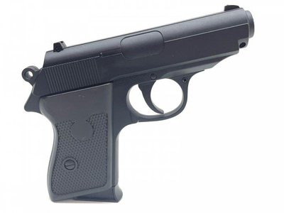 Игрушечный металлический пистолет CYMA (Walther PPK) на пластиковых пульках 6мм ZM02 фото 1