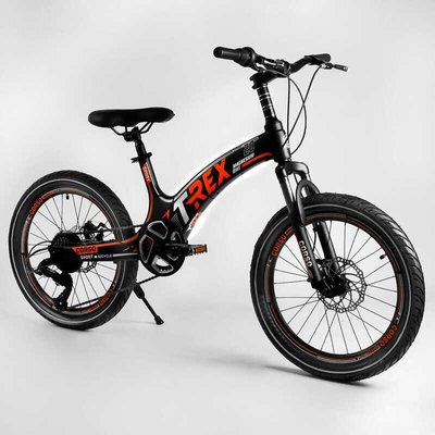 Велосипед подростковый двухколёсный 20" CORSO T-REX черно-оранжевый 70432 фото 1