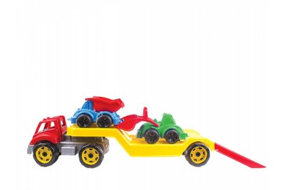 Игрушечный автовоз ТехноК с набором Стройплощадка 65 см красный 3930 фото 1