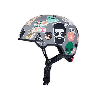 Защитный шлем премиум MICRO с LED габаритами размер M 52–56 cm Стикер фото 1