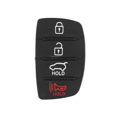 Резиновые кнопки-накладки на ключ Hyundai (Хюндай) косой 4 кнопки фото 1