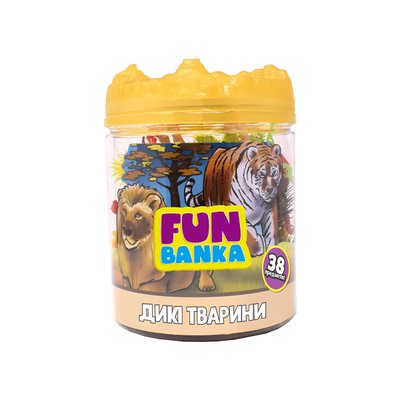 Игровой мини-набор с животными FUN BANKA – Дикие животные 38 предметов фото 1
