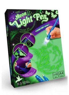 Набор для рисования светом Danko Toys Neon Light Pen Кошка (укр) NLP-01-02U фото 1