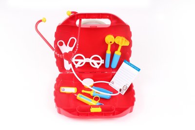 Игрушечный медицинский набор ТехноК Маленький врач красный 10 предметов 4012 фото 1