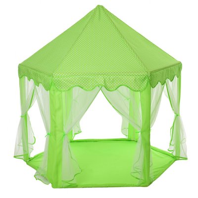 Детская игровая палатка открытого типа Bambi "Пирамида" 140х140х135 см зеленая M 6113 фото 1