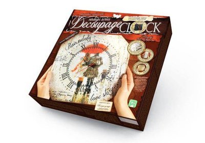 Набор для декупажа Danko Toys Decoupage Clock Мелодия дождя с рамкой DKC-01-06 фото 1