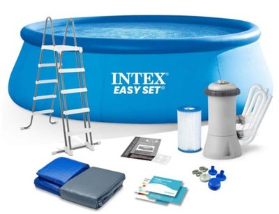 Наливной бассейн Intex Easy Set 457х122см 14141л с функциональными аксессуарами 26168 фото 1